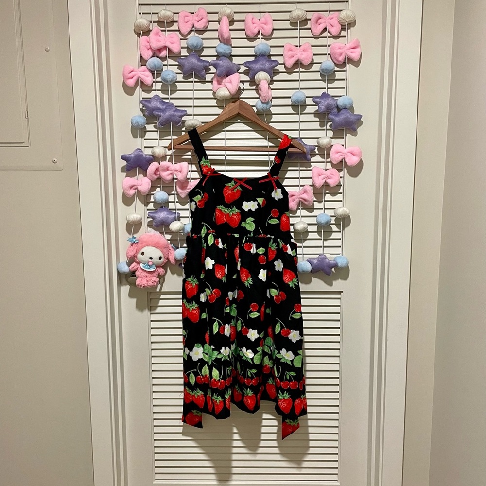 Diamond Honey cherry-printed Lolita dress JSK